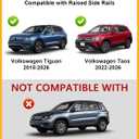 Tuyoung 300lbs Lockbale Roof Rack Cross Bars Compatible with Volkswagen VW Tiguan 2018-2026 (Not for Limited) & Taos 2022-2026, Heavy Duty Anti-Theft Aluminum Roof Rails Crossbars Rooftop Cargo Bars