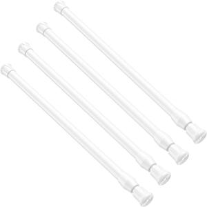 AIZESI Spring Tension Curtain Rods Short Tension Rod (White,27" to 37"-4Pcs)