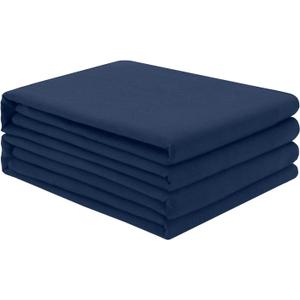 FreshCulture King Flat Sheets Only 2 Pack - Hotel Quality Flat Bed Sheets - Brushed Microfiber - Ultra Soft & Breathable - Wrinkle-Free - Easy Care - Flat Sheets Only King Size (Navy Blue)