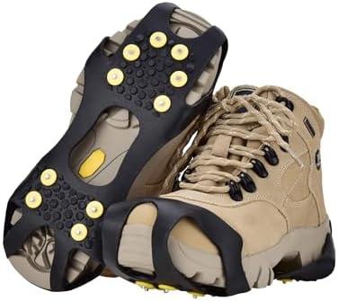 Aliglow Ice Cleats Crampons for Shoes and Boots – Snow Steel Traction Grips