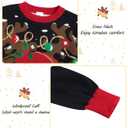 Cutemile Kids Boy Ugly Christmas Sweaters Size 5-14 Girls Light Up Xmas Sweaters for Party (Red)