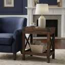 Narrow Side Table, Slim End Table,Sofa Side Table, End Table Nightstand for Bedroom, Living Room, Small Spaces