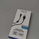 6 Foot Braided Nylon Micro Black Chrome USB Charge/Sync Cable