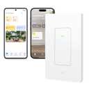 Eve Light Switch (Matter) Smart Wall Switch for Apple Home, Alexa, Google Home, SmartThings; for Single-Pole & 3-Way switches; Thread, Requires Thread Border Router & Neutral Wire; UL-Certified
