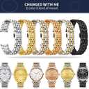 BINLUN Stainless Steel Watch Band High-end Replacement Watch Band 6 Color for Women Men