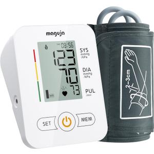 Arm Blood Pressure Monitor,maguja Blood Pressure Machine,BP Monitor Automatic Upper Arm Digital with Blood Pressure Cuff for Home Use (White)