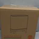 Bathroom Trash Can with Lid, Vacuum Adsorption Small Garbage Can 3.2 Gallon Press Top Lid Trash Bin with Legs Waterproof Waste Basket for Bathroom Bedroom Office Home RV (White)