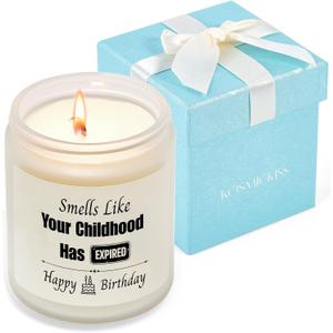 Kosmickiss 18th Birthday Gifts for Girls Boys, Funny 18 Year Old Girl Boy Bday Gifts, Happy 18th Birthday Decorations for Girls Boys, Handmade Soy Wax Candle