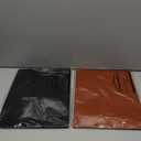 PU Leather A4 File Folder Document Holder Waterproof Portfolio Envelope Folder Case with Snap Closure Black and Brown 2 Packs