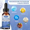 (2 Pack) Potassium Magnesium Supplement Liquid with Potassium, Magnesium, Calcium, Vitamin D3, Zinc, for Adult and Kid, Sugar Free