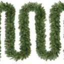 Puleo International 20 ft. x 10 in. Round Valley Pine Artificial Garland