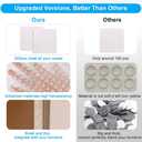 8 x 200PCS Cabinet Bumpers Clear Rubber Bumpers Self Adhesive, Soft Close Cabinet Door Bumper Dots, Sound Dampening Cupboard Door Bumpers Pads for Kitchen Drawers, Picture Frames, Furniture