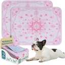 Homimp Washable Pee Pads for Dogs, 2 Pack Reusable Puppy Pads Waterproof, Absorbent and Leakproof Dog Pee Pads, Non Slip Puppy Training Pads, Pet Mat for Floor,Crate,Couch,Whelping,Pink, 24"x36"