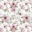 Ismoon 17.3''x197''Peel and Stick Wallpaper Boho Floral Contact Paper Pink Watercolor Flowers Leaf Wallpaper Removable Self-Adhesive Wall Paper for Bedroom Renter Friendly Vinyl