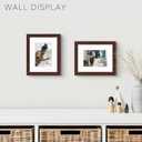 Golden State Art 2 Pack 8x10 Brown Picture Frame Mat for 5x7 Real Glass | Wall Mount Display Horizontally or Vertically, Photo, Art, Poster or Print Display, Brown Frame Finish