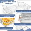 TeamFar Air Fryer Basket for Oven, 12.5x9.6 Stainless Steel Air Fryer Basket and Tray, Oven Air Fryer Rack with Baking Pan for Cooking Baking Broiling Grilling, Heavy Duty & Dishwasher Safe
