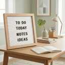 C CRYSTAL LEMON White Felt Letter Board 10x10 Inch with 336 Letters, Numbers & Symbols, Wood Frame Message Board with Easel Stand & Wall Hanger for Home, Office, Classroom & Announcements