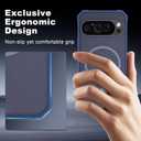 Hualele Designed for Pixel 9 Pro XL Case, Compatible with MagSafe [Military-Grade Protection] Shockproof Protective Slim Case Cover for Google Pixel 9 Pro XL Blue