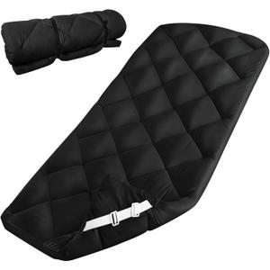 Cot Mattress Pad (Improved Thickness) Quilted Cot Pads for Camping, Sleeping Mattress Topper 30" X 75" for Camp/Rv Bunk/Narrow Twin Beds (Black)