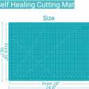 18"x24" Self Healing Cutting Mat, Sewing Mat for Crafts, Double Sided 5-Ply Table Cutting Board for Fabric Quilting Leather Modeling Hobby Project, Turquoise