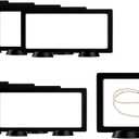 Restaurantware-Display Tek 9.1 x 4.3 Inch Floating Display Cases, 10 Frame Cases - Stands Sold Separately, 3D Floating, Black Plastic Rectangle Holders, For Securing Mementos