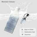 Ceramic Olive Oil Dispenser Bottle, Olive Oil Holder for Kitchen Cooking and Vinegar Dispenser Set with Tray & Pour Spout, 12oz/350ml (Gradient Purple)