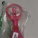 O2COOL LED Lights Deluxe Handheld Battery Powered Water Misting Fan (Raspberry)