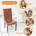 Plastic Dining Chair Protector, Chair Covers with Backrests, Clear PVC Waterproof Seat Cover, Keep Your Dinning Chair Away from Dust/Stains/Cat Dog Hair/Scratches (6)