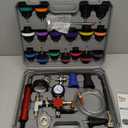 WNZ Coolant Pressure Tester Kit, 28PC Radiator Pressure Tester Kit, Radiator Cooling System Pressure Tester Kit with Vacuum Pump Vacuum Purge & Refill Tool