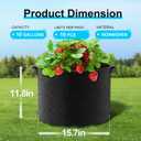 2 x Land Guard 10-Pack Fabric Grow Bags 10 Gallon, Thickened Nonwoven Garden Pots, Growing Bags with Handles, Black