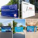 7.4 X 7.4FT Portable Pop Up Display Stand, Aluminum Folding Banner Stand, Fabric Tension Backdrop Booth Frame for Trade Shows, Weddings, Retail & Outdoor Events (Including A Carry Bag)