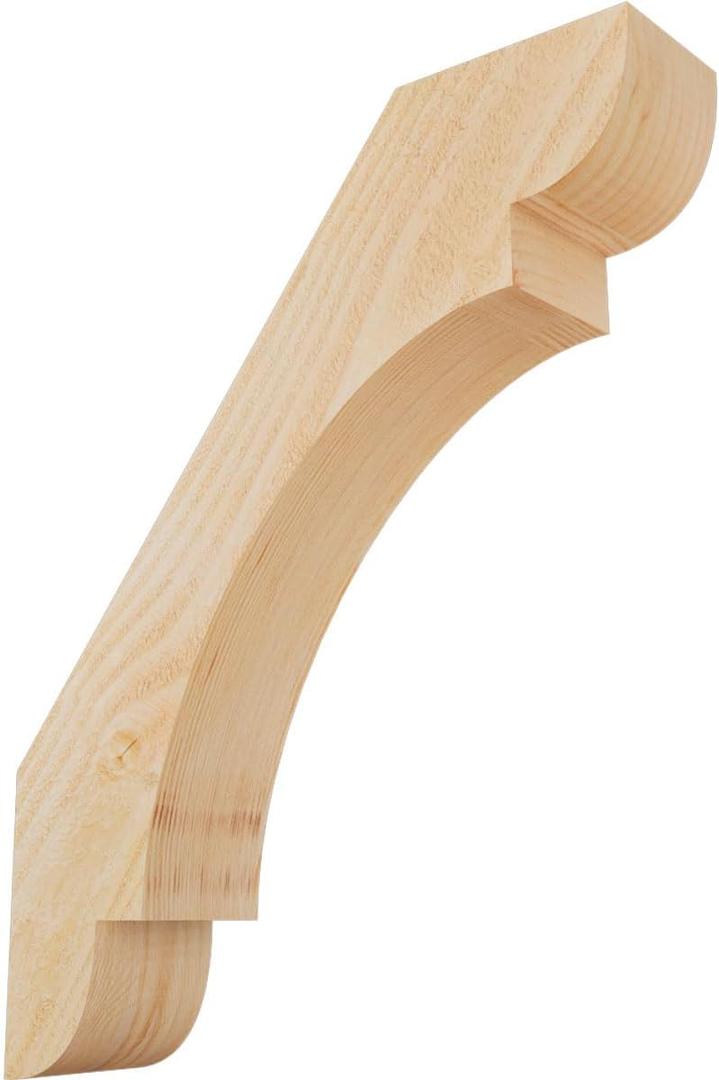 Ekena Millwork BRC04X18X22OLY00RDF 4"W x 18"D x 22"H Olympic Rough Sawn Knee Brace, Douglas Fir