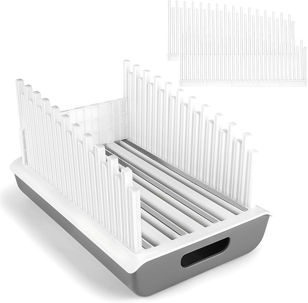 Bread Slicer Guide for Homemade Bread with 304 Stainless Steel Sheet and Storage Tray3-Slice ThicknessAdjustable Width for CakeBagelsToast.