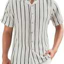 Alex Vando Mens Summer Shirts See Through Sheer Lace Casual Short Sleeve Button Down Beach Shirt Size S