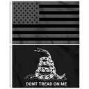 KENPMA All Black Out American Flag - Don't Tread On Me Gadsden Flag 3x5 ft 2-Pack Wall Banners House Porch Yard Lawn Decorative Sign US Outdoor Flag with Grommets - Printed Polyester Fade Proof