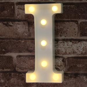 Pooqla LED Marquee Letter Lights Sign, Light Up Alphabet Letter for Home Party Wedding Decoration I (Letter I, Warm White)