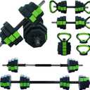Adjustable Dumbbell Weights Set, 30/44/66/88 LBS Adjustable Dumbbell Weights Free Weight Set for Home Gym (Octagon Head with Iron Grip)