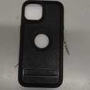 Leather Case for iPhone 15 Case, Thin Flexible Soft Grip Luxury Cover, Protective Slim with Kickstand Shockproof Phone Cases Compatible with iPhone 15 (Black, for iPhone 15)