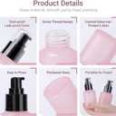 Segbeauty 2oz Frosted Glass Pump Bottle Dispenser, 3pcs Empty Travel Size Bottles with Pump, 15ml Refillable Travel Lotion Container, Mini Liquid Containers for Creams Oils Bottle in Mixed Color