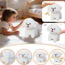 CU-MATE Interactive Maltese Simulation Dog-Realistic Puppy Electronic Toy Dog with Walking/Barking/Wagging Tail/Talking- Robotic Pet Toy Present Gift for Toddler Girls Boys