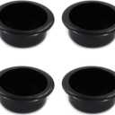 T Tulead 4PCS Cup Holders Sofa Couch Plastic Cup Holder Boat Table Black Cup Holder 3.39" Inner Diameter