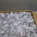 48 Pack Plastic Ribbed Champagne Flutes, 9 Oz Stemless Disposable Clear Plastic Toasting Glasses Shatterproof Recyclable and BPA-Free Perfect For Wedding