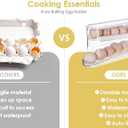 2 x Sylphide Egg Dispenser for Refrigerator, Gravity Fed Egg Dispenser, Egg Holder for Fridge, Food-Grade Auto Rolling Egg Storage Organizer