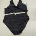 Yonique Women's Two Piece High Waisted Bikini Set Tummy Control Swimsuit Full Coverage Bathing Suit XL