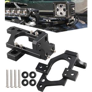 Black JL Hood Mount Pillar Cowl Mount 42inch Bar Light Mounting Brackets Compatible with Wrangler JL JLU 2018 2019 2020 2021 2022 2023 2024