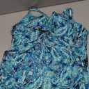 Women's Underwire Tankini Top Only  Tummy Control Bathing Suit Top No Bottom 2025 Green Paisley 20W