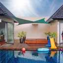 Coolaroo Dualshade Iridescent Outdoor Sun Shade Sail with 95% UV Protection and Mounting Kit for Patio, Garden, Pool and Backyard, 144 x 96 Inch, Rectangular, Maldives, rectangle