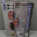 Pots and Pans Set Non Stick, 7 Piece Ceramic Cookware Set, Non Toxic Kitchen Induction Cookware Sets, Pots and Pans Cooking Set with Oven Safe Handle, 100% PFOA Free, Copper (8" Skillet + 1.5QT Saucepan + 3QT Stockpot)