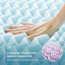 LUCID 2 Inch Gel Memory Foam Mattress Topper, Twin size 5 Zones Cooling Gel Infusion CertiPur Certified Foam