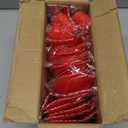 LIYH 150 Pcs Red Plastic Cutlery Sets - Red Plastic Silverware Heavyduty Disposable Utensil Sets, 50 of Each Forks, Knives & Spoons Flatware Set for Party Birthday Mother's Day Easter